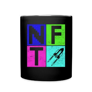 Crypto Art Lover Sign Non Fungible Token NFT - Full Colour Mug - black - Front