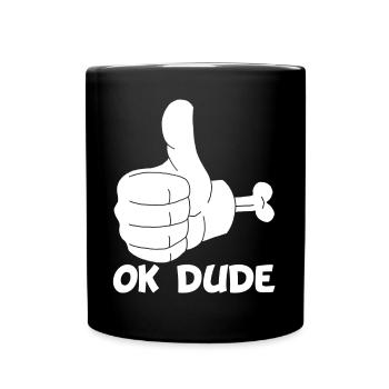 Ok mec ! (blanc) - Mug uni - noir - Devant