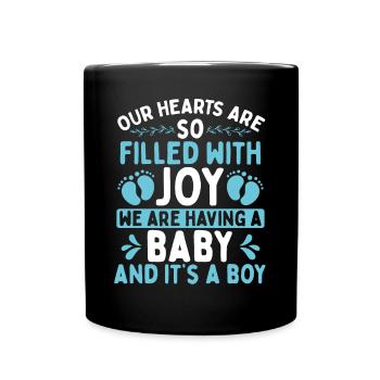 Gender Reveal Party Announcement Its a Boy PartyGe - Tasse einfarbig - Schwarz - Vorne