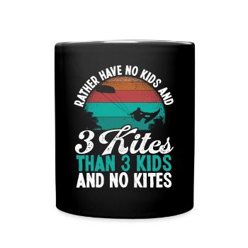 Kitesurfing Kitebaorder Humor Vintage Kiteboarding - Full Colour Mug - black - Front