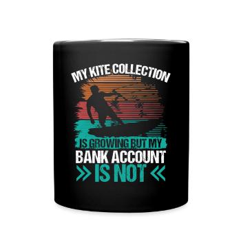 Kiteboarding Vintage Kite Collection Kitesurfing - Tasse einfarbig - Schwarz - Vorne