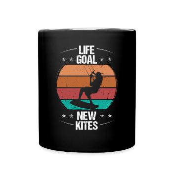Kiteboard Objectif de vie Kite Kitesurfer Kiteboard - Mug uni - noir - Devant