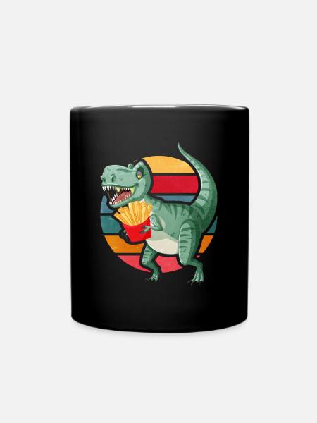 Dinos Cher Français Frites Cadeau - Mug uni - noir