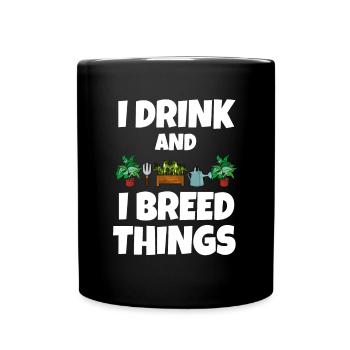 Drink plant gift - Full Colour Mug - black - Front