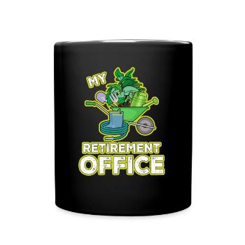 Cadeau de jardinage de bureau de retraite - Mug uni - noir - Devant