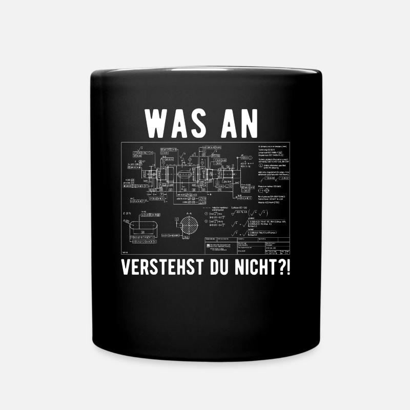Maschinenbauer Ingenieur Lustig Geschenk - Tasse einfarbig - Schwarz
