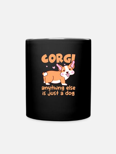Corgi - Full Colour Mug - black