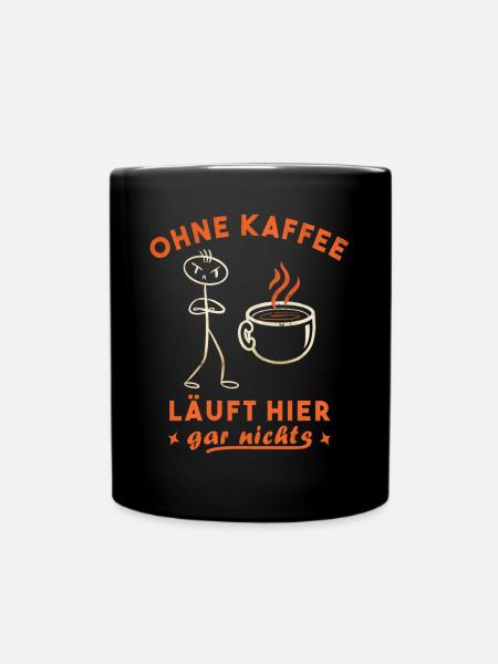 Kaffeetrinker Morgenmuffel Kaffeeliebhaber - Tasse einfarbig - Schwarz