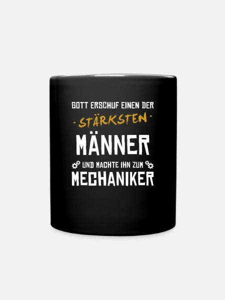 Mechaniker Stärkster Mann Mechatroniker Kfz - Tasse einfarbig - Schwarz