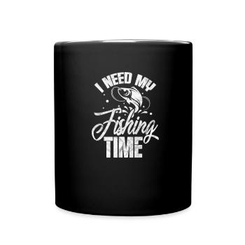 Angler - Tasse einfarbig - Schwarz - Vorne