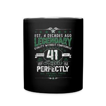 Vintage Légendaire - Vieilli parfaitement 41ème anniversaire - Mug uni - noir - Devant