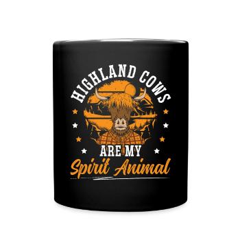 Les vaches des Highlands sont mon Animal Cow Whisperer - Mug uni - noir - Devant