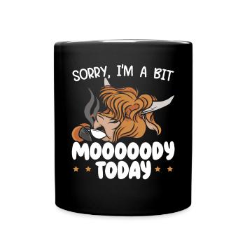 Je suis un peu lunatique aujourd’hui Scottist Highland Cow Lover - Mug uni - noir - Devant
