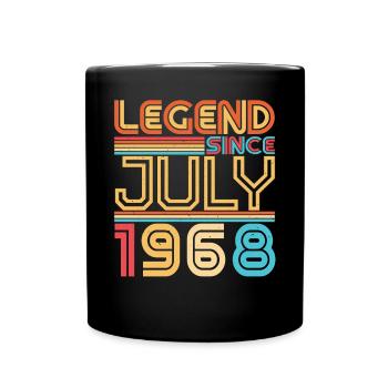 Juli 1968 Vintage - Tasse einfarbig - Schwarz - Vorne