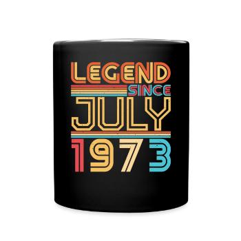 1973 Juli Retro - Tasse einfarbig - Schwarz - Vorne