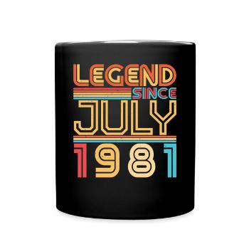 Born in July 1981 - Full Colour Mug - black - Front