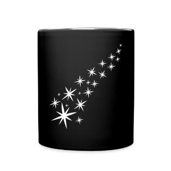 Weisse Sternenstrasse - Tasse einfarbig - Schwarz - Vorne