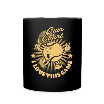 Tennis Cartoon - Full Colour Mug - black - Front