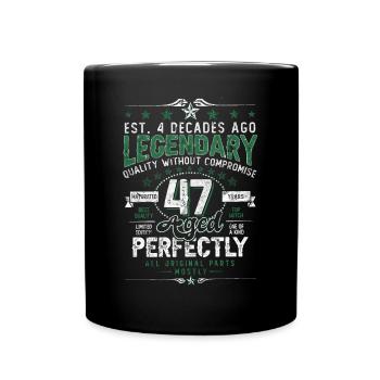 Vintage Légendaire - Vieilli parfaitement 47ème anniversaire - Mug uni - noir - Devant