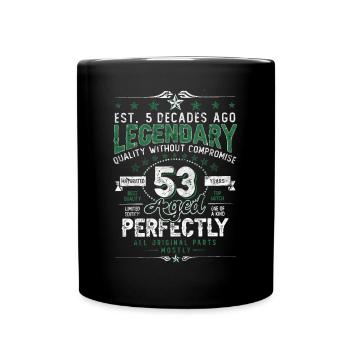 Vintage Légendaire - Vieilli parfaitement 53ème anniversaire - Mug uni - noir - Devant