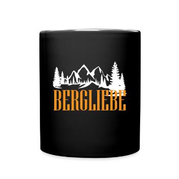 Wandern Alpen Berg Outdoor Natur - Tasse einfarbig - Schwarz - Vorne