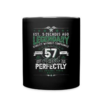 Vintage Légendaire - Vieilli parfaitement 57ème anniversaire - Mug uni - noir - Devant