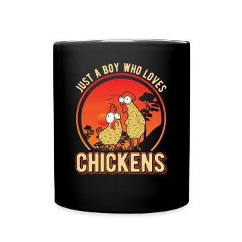 Poulets Poulailler Jeunes Poulet - Mug uni - noir - Devant