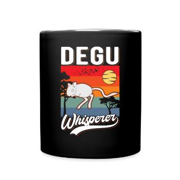 Degu Flüsterer Degu Whisperer - Full Colour Mug - black - Front
