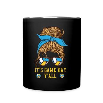 Volleyball Player Team Girl - Tasse einfarbig - Schwarz - Vorne