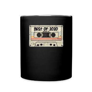 Best of 2020 Kasette - Tasse einfarbig - Schwarz - Vorne