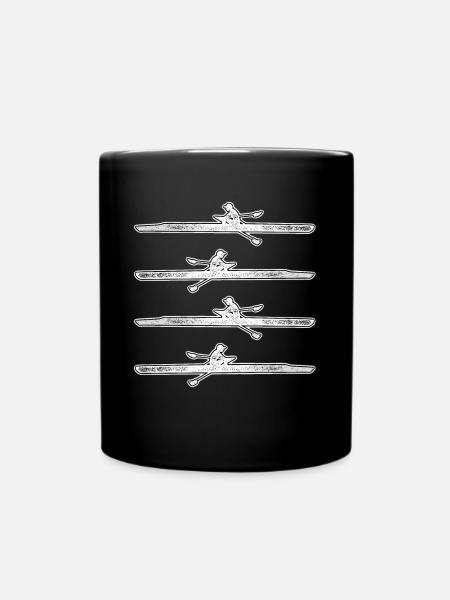 Rudern Ruderer Ruderboot - Tasse einfarbig - Schwarz
