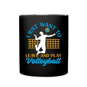 Équipe de volley-ball que je veux juste - Mug uni - noir - Devant