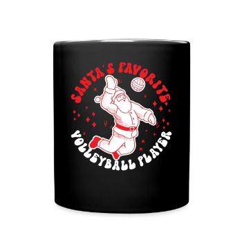 Volleyball Player Team Christmas - Tasse einfarbig - Schwarz - Vorne
