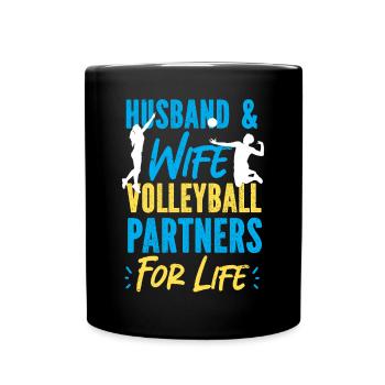 Volleyball Player Team Husband - Full Colour Mug - black - Front