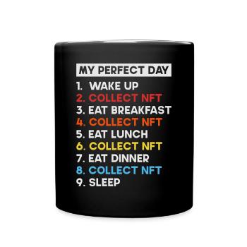 Crypto Art Non Fungible Token My Perfect Day NFT - Full Colour Mug - black - Front