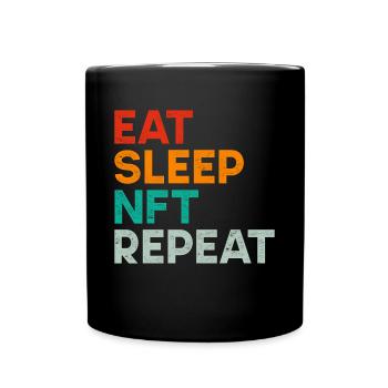 Vintage Crypto Art May Start Talking About NFT - Full Colour Mug - black - Front