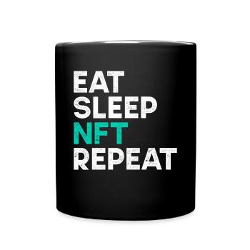Vintage Crypto Art May Start Talking About NFT - Full Colour Mug - black - Front