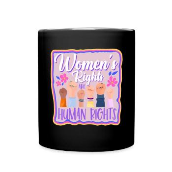 Feminine Womens Rights Social - Full Colour Mug - black - Front