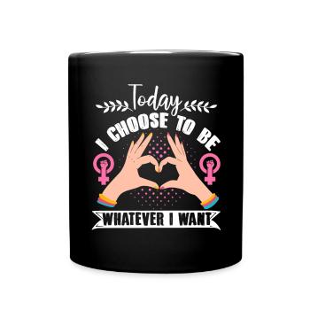 Feminist Womens Rights Female - Tasse einfarbig - Schwarz - Vorne