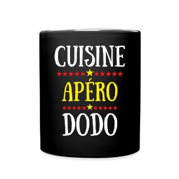 cuisine apéro dodo - Mug uni - noir - Devant