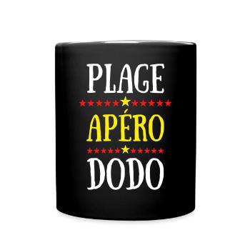 plage apéro dodo - Mug uni - noir - Devant
