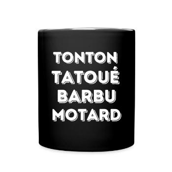 TONTON TATOUÉ BARBU MOTARD - Mug uni - noir - Devant