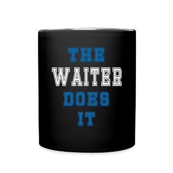 The Kellner does it Kellner Geschenk - Tasse einfarbig - Schwarz - Vorne