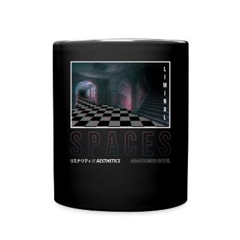 Anemoiacore Aesthetic Border Space Weirdcore - Full Colour Mug - black - Front