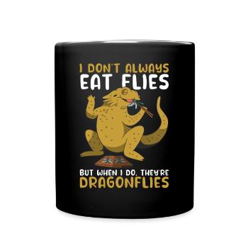 Drôle de dragon barbu - Mug uni - noir - Devant