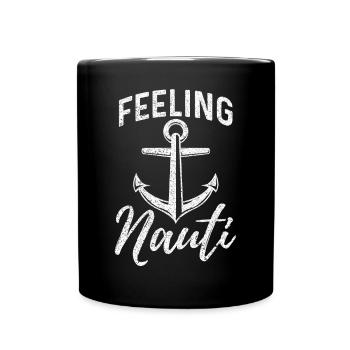 Drôle de marin plaisancier à - Mug uni - noir - Devant