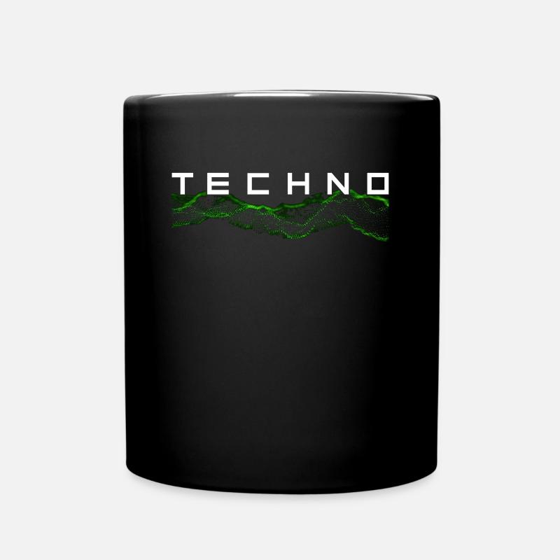 Techno - Tasse einfarbig - Schwarz