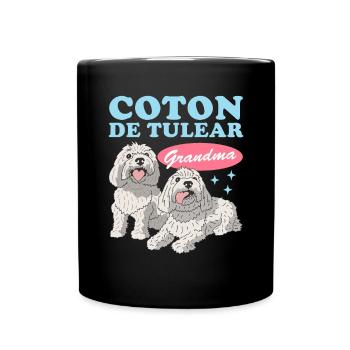Coton de Tuléar Grand-mère Propriétaire de Chien Cadeau - Mug uni - noir - Devant