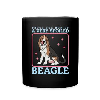 Beagle Maman Chien Amoureux Chien Propriétaire Cadeau - Mug uni - noir - Devant