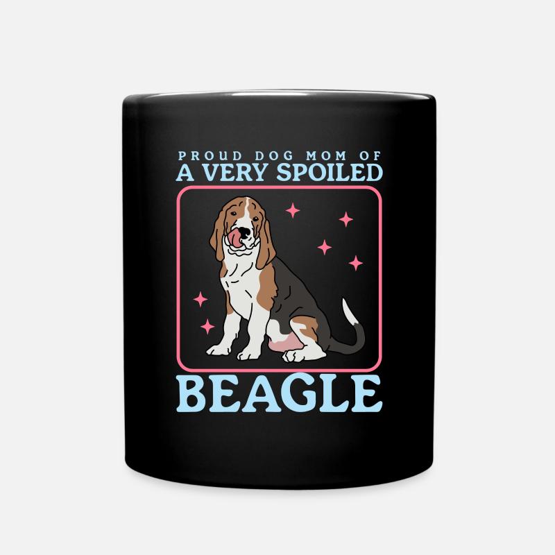Beagle Mom Hundeliebhaber Hundebesitzer Geschenk - Tasse einfarbig - Schwarz